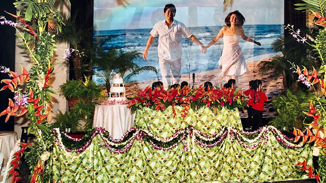 夏威夷婚礼花艺设计